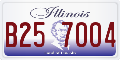 IL license plate B257004