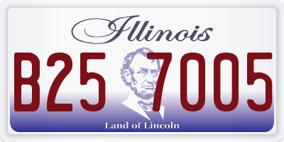IL license plate B257005