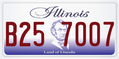IL license plate B257007