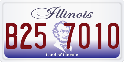IL license plate B257010