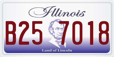 IL license plate B257018