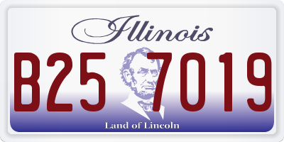 IL license plate B257019