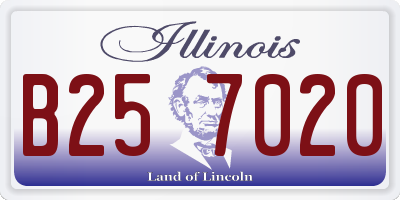 IL license plate B257020