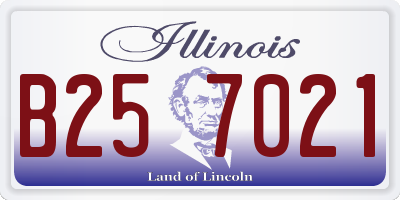 IL license plate B257021