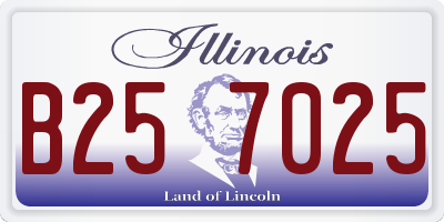 IL license plate B257025