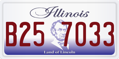 IL license plate B257033
