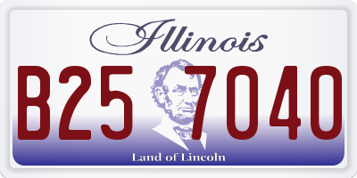 IL license plate B257040