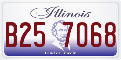 IL license plate B257068