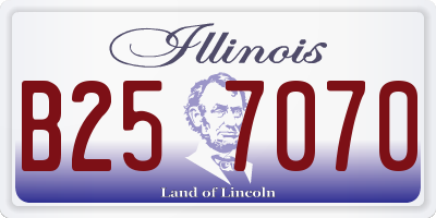 IL license plate B257070