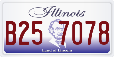 IL license plate B257078