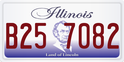 IL license plate B257082