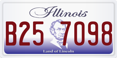 IL license plate B257098