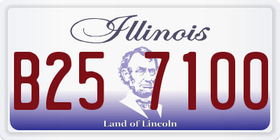 IL license plate B257100
