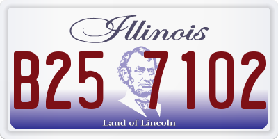 IL license plate B257102