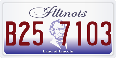 IL license plate B257103
