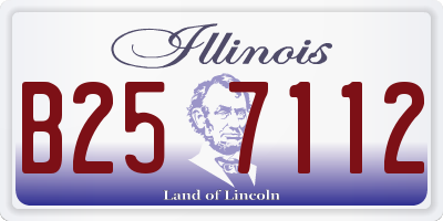 IL license plate B257112