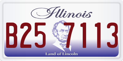 IL license plate B257113
