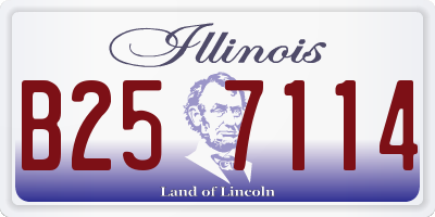 IL license plate B257114