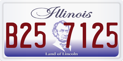 IL license plate B257125
