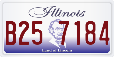 IL license plate B257184