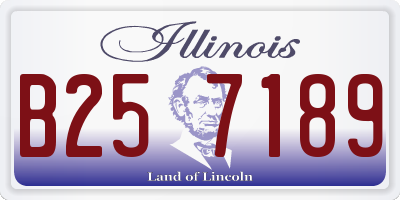 IL license plate B257189