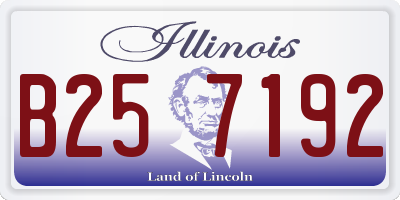 IL license plate B257192
