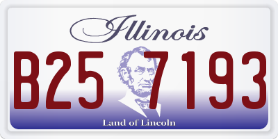 IL license plate B257193