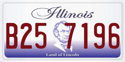 IL license plate B257196