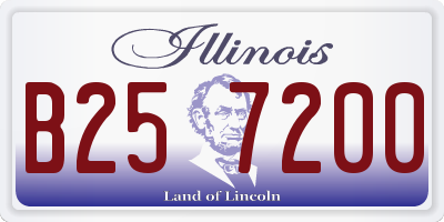 IL license plate B257200