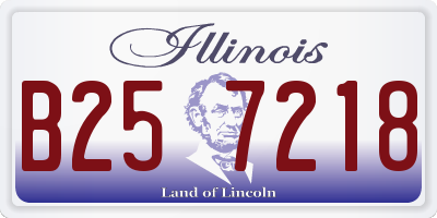 IL license plate B257218