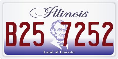 IL license plate B257252