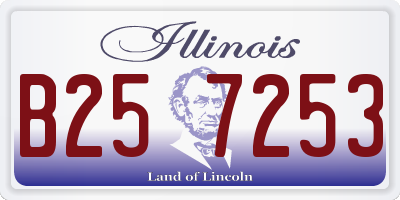 IL license plate B257253