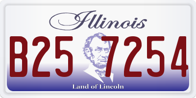 IL license plate B257254