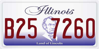 IL license plate B257260