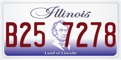 IL license plate B257278