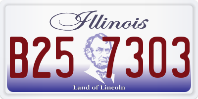 IL license plate B257303