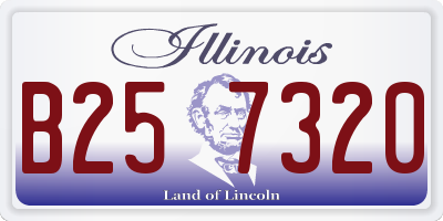 IL license plate B257320