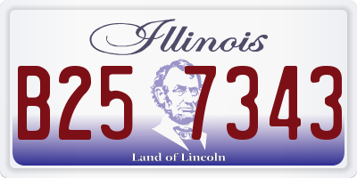 IL license plate B257343