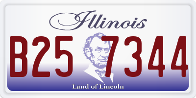 IL license plate B257344