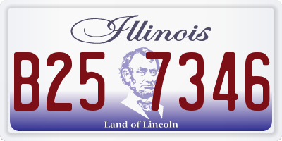 IL license plate B257346