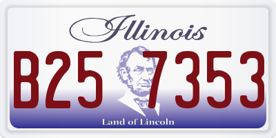IL license plate B257353