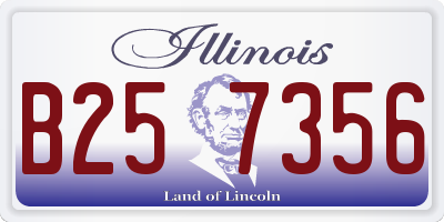 IL license plate B257356