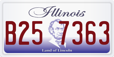 IL license plate B257363
