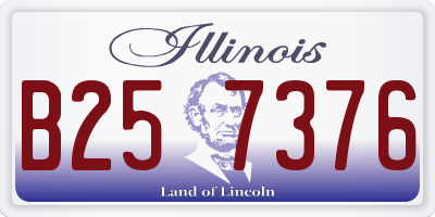 IL license plate B257376