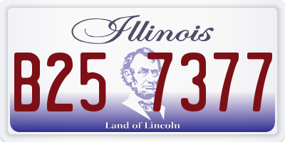 IL license plate B257377