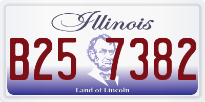 IL license plate B257382