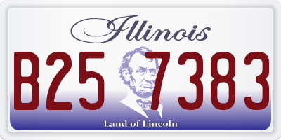 IL license plate B257383