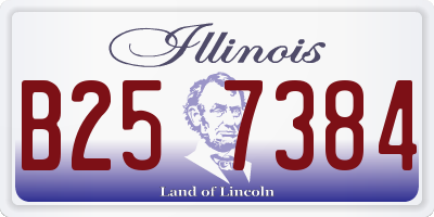 IL license plate B257384