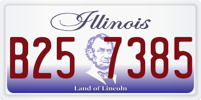 IL license plate B257385