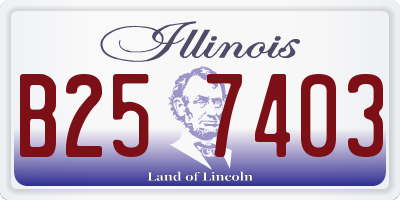 IL license plate B257403